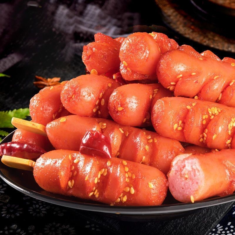 🔥ของแท้🔥 Haoweiwu Grilled Sausages, Ready-to-eat Pork Sausages, Whole Box Snacks, Hot Dogs, Sausa