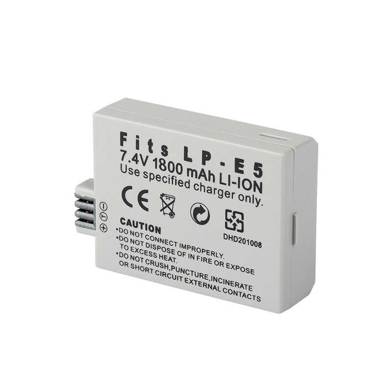 แบตเตอรี่กล้อง 560 Lp-E5 Lpe5 LP 1800Mah ชาร์จได้สำหรับ Canon 450D