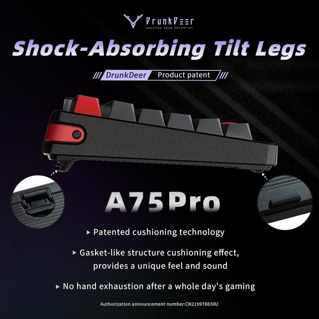A75 DrunkDeer Pro คีย์บอร์ดเกม Silent Magnetic Switch, คีย์บอร์ดแบบกลไก