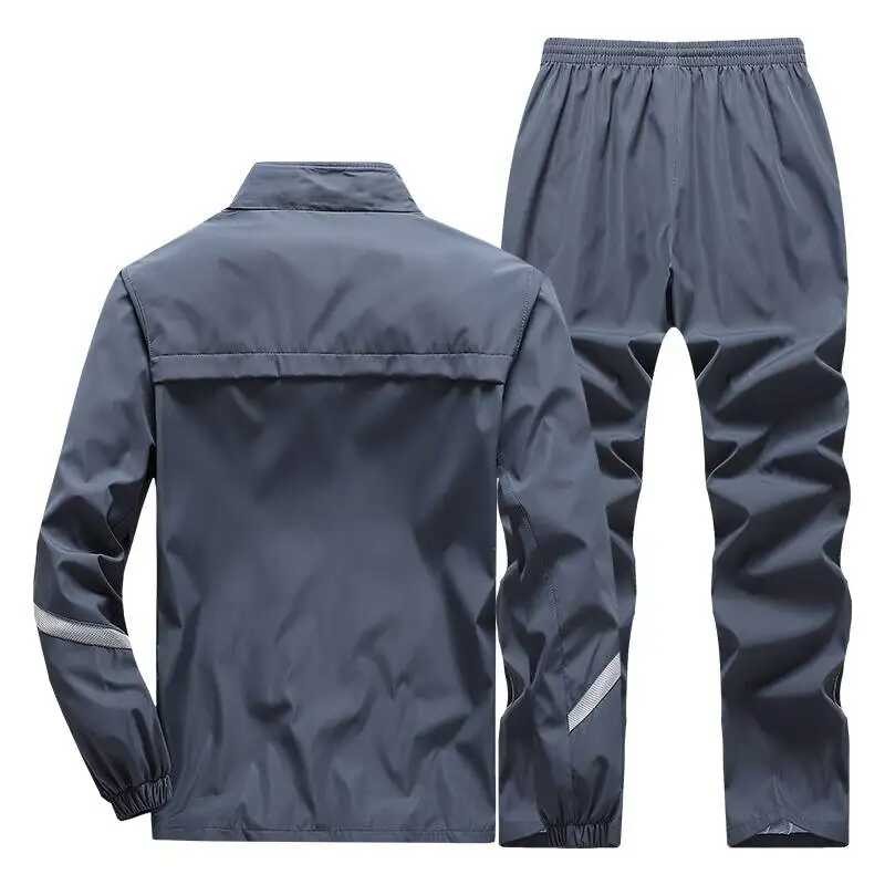 Tracu 2 Men's Piece Outfit Gym Jogging Running Sports Track Su Sets Casual Long Sleeve Athletic Bas