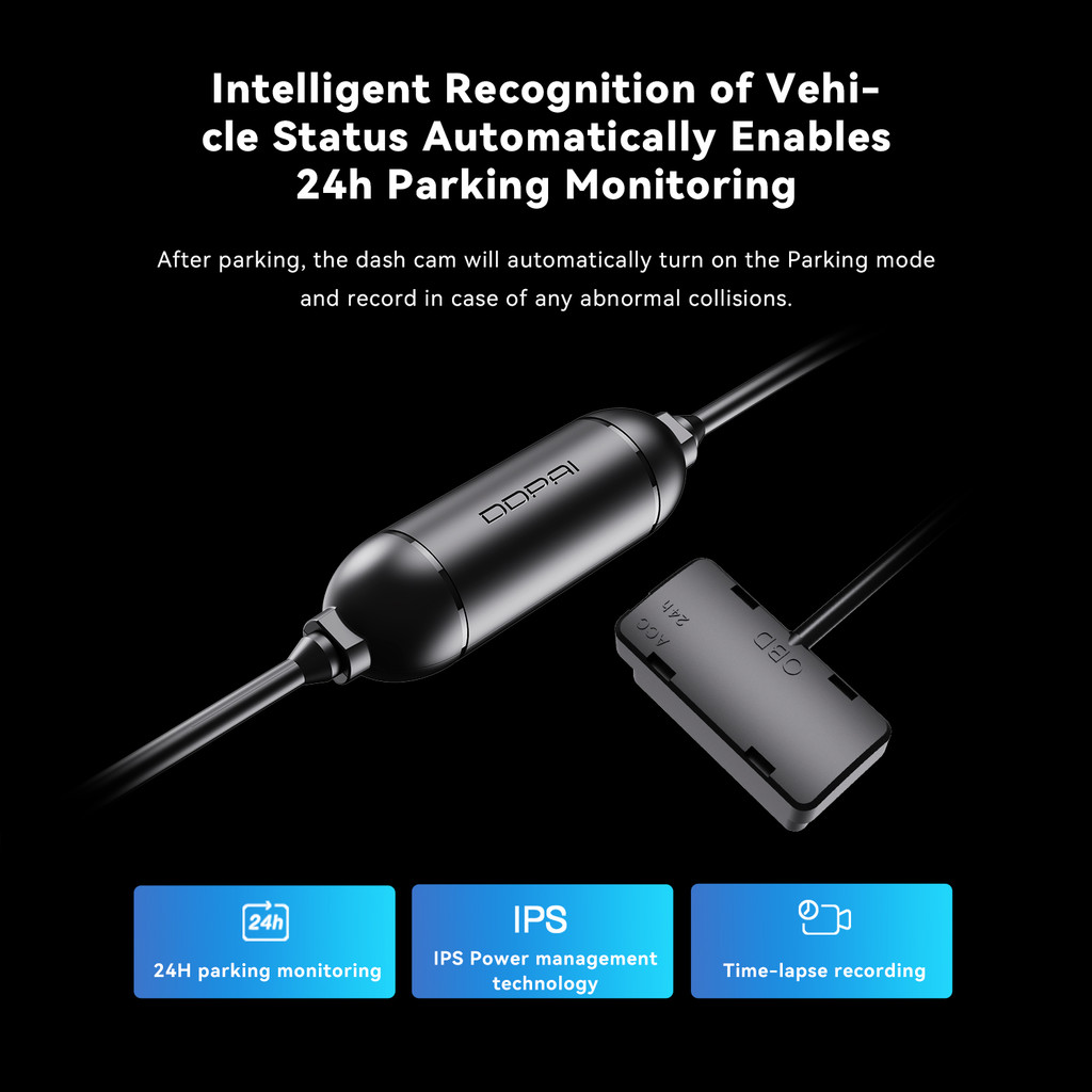 Dash Cam DDPAI Smart OBD Hardware Kit Compatible with Models N1 N3 Pro, N5 Dual, Z40, Z50, Enable 2