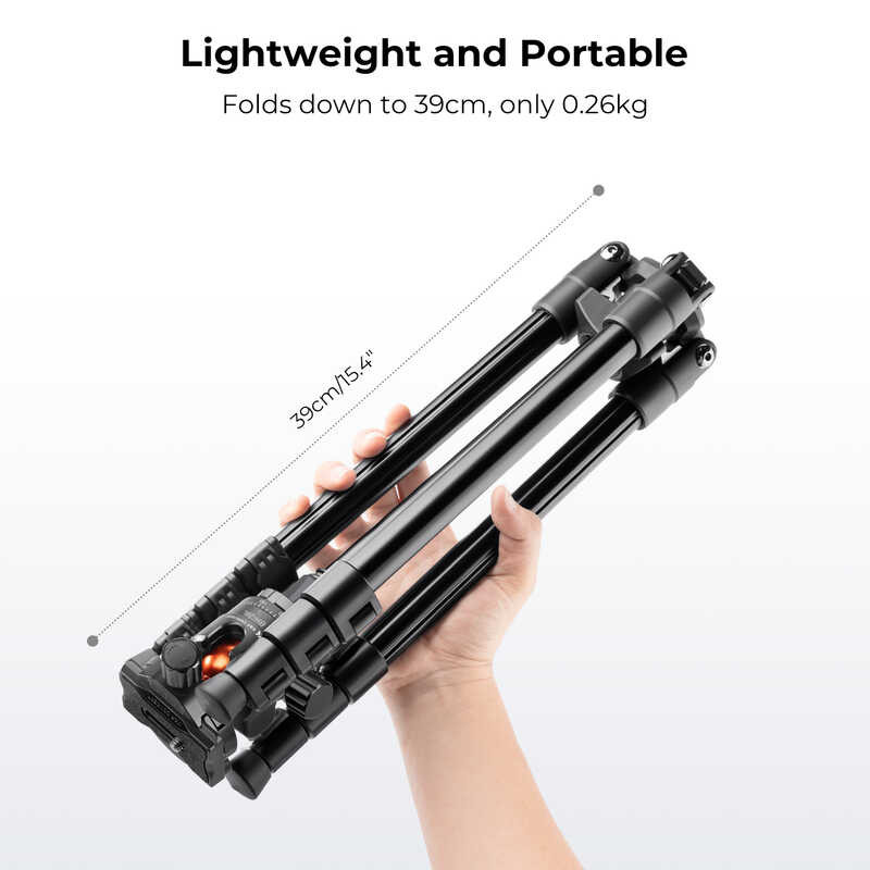 Δ K & F CONCEPT แบบพกพาอลูมิเนียมเดินทางขาตั้งกล้อง 22Lbs /