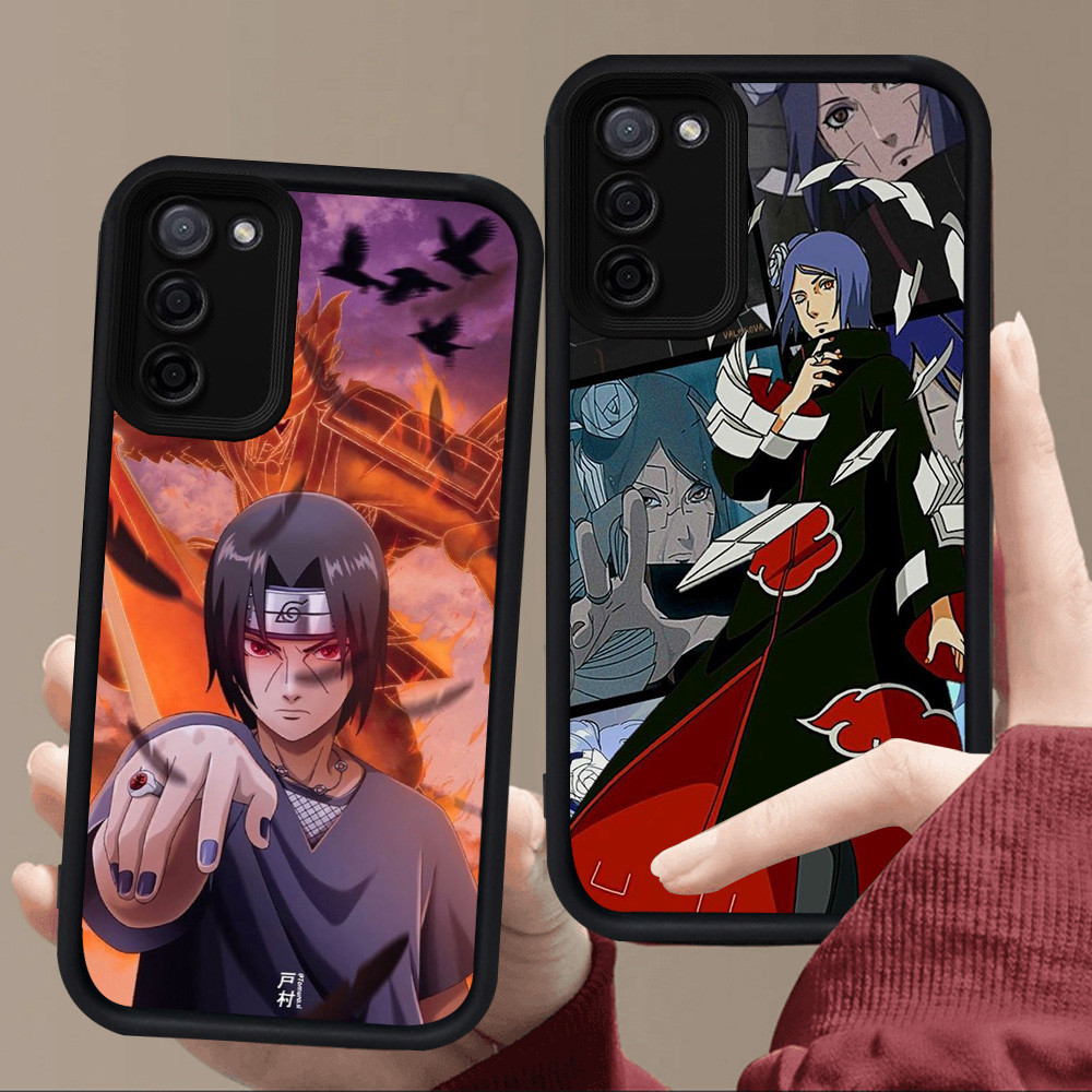 E6 Itachi สําหรับซิลิโคนสีดํา Samsung A51 A71 J6 M02S A02S A02 F02S M02 A03 Core J4 Plus A31 A03S