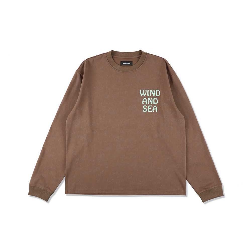 ♞,♘,♙WIND AND SEA Palm Tree LS Tee Brown Unused WFD