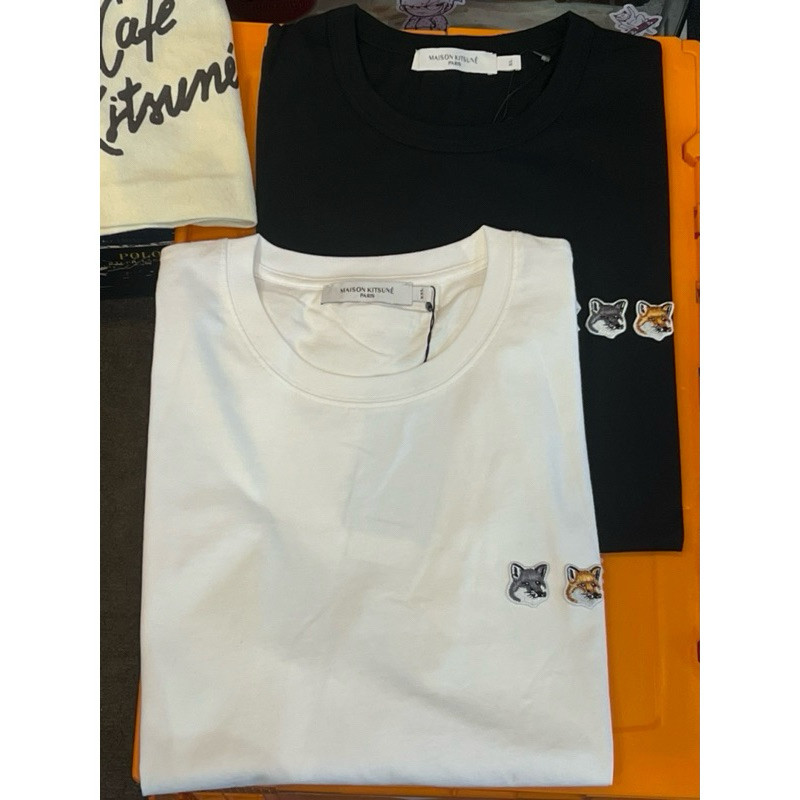 ♞,♘Maison Kitsuneเสื้อยืดดับเบิ้ลฟ็อกเฮด WTY