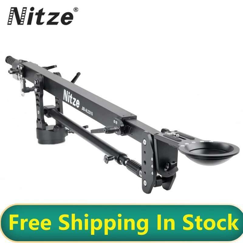 NITZE JIB-AL2120 20 กก.กล้องมืออาชีพ Jib Crane Arm Pan 100 มม.ชาม Qith กระเป๋าพกพาสําหรับ DSLR วิดีโ
