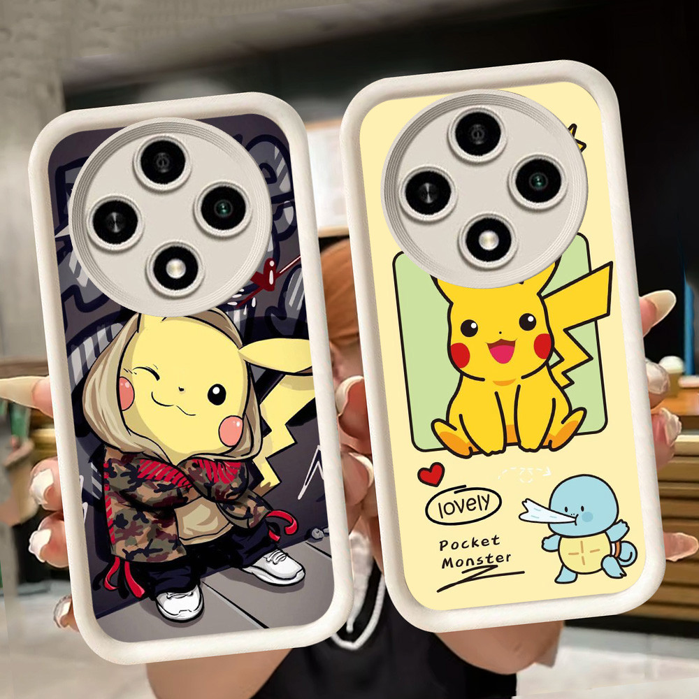 ปลอกอ่อนสําหรับ Xiaomi Redmi 14C POCO C61 C75 A3 A3X X3 NFC X7 Pro 5G สีขาว Q120 Pokemon