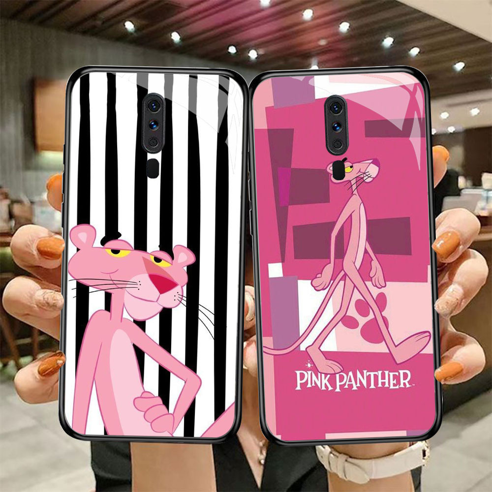 DF-96 Pink Panther TPU HD Glass Casing สําหรับ OPPO A5 A9 F11 A9X Reno 2F 2Z Pro