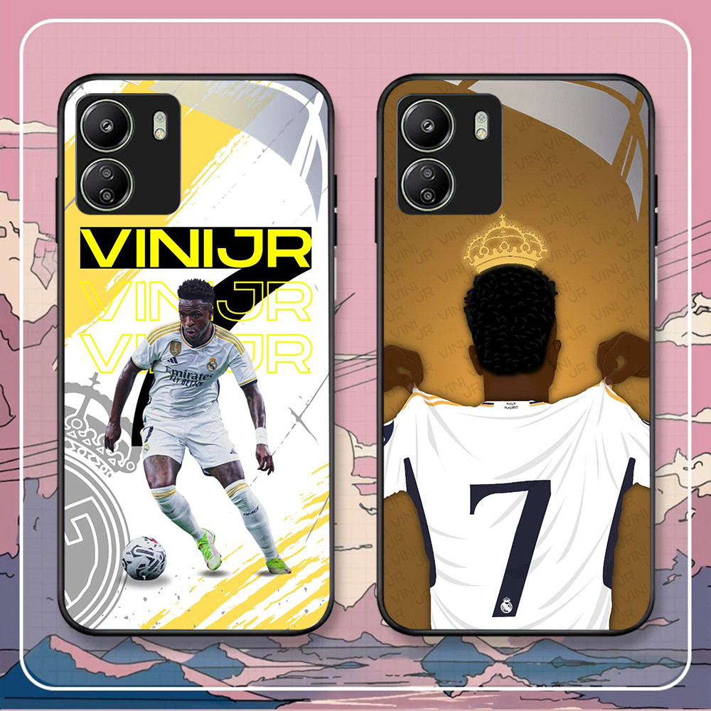 NA-102 Vinicius Junior HD Softcase Glossy Glass สําหรับ Xiaomi Redmi 13C A1 A2 หมายเหตุ 13 Pro Plus 