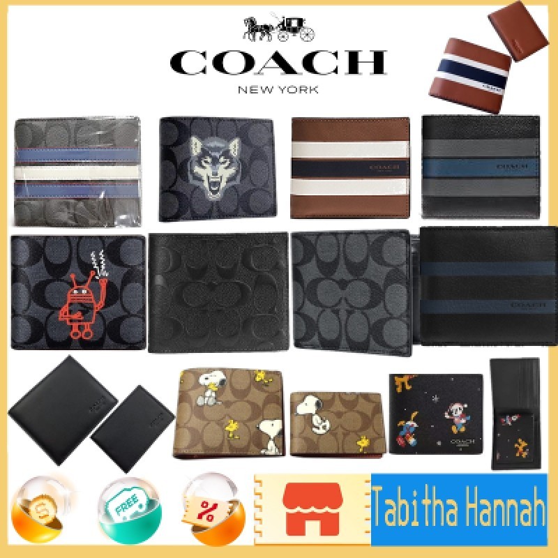 พร้อมส่ง ของแท้ 100% Caoch wallet F31522 F75399 F75371 กระเป๋าสตางค์/กระเป๋าสตางค์ผู้ชาย/กระเป๋าสตา