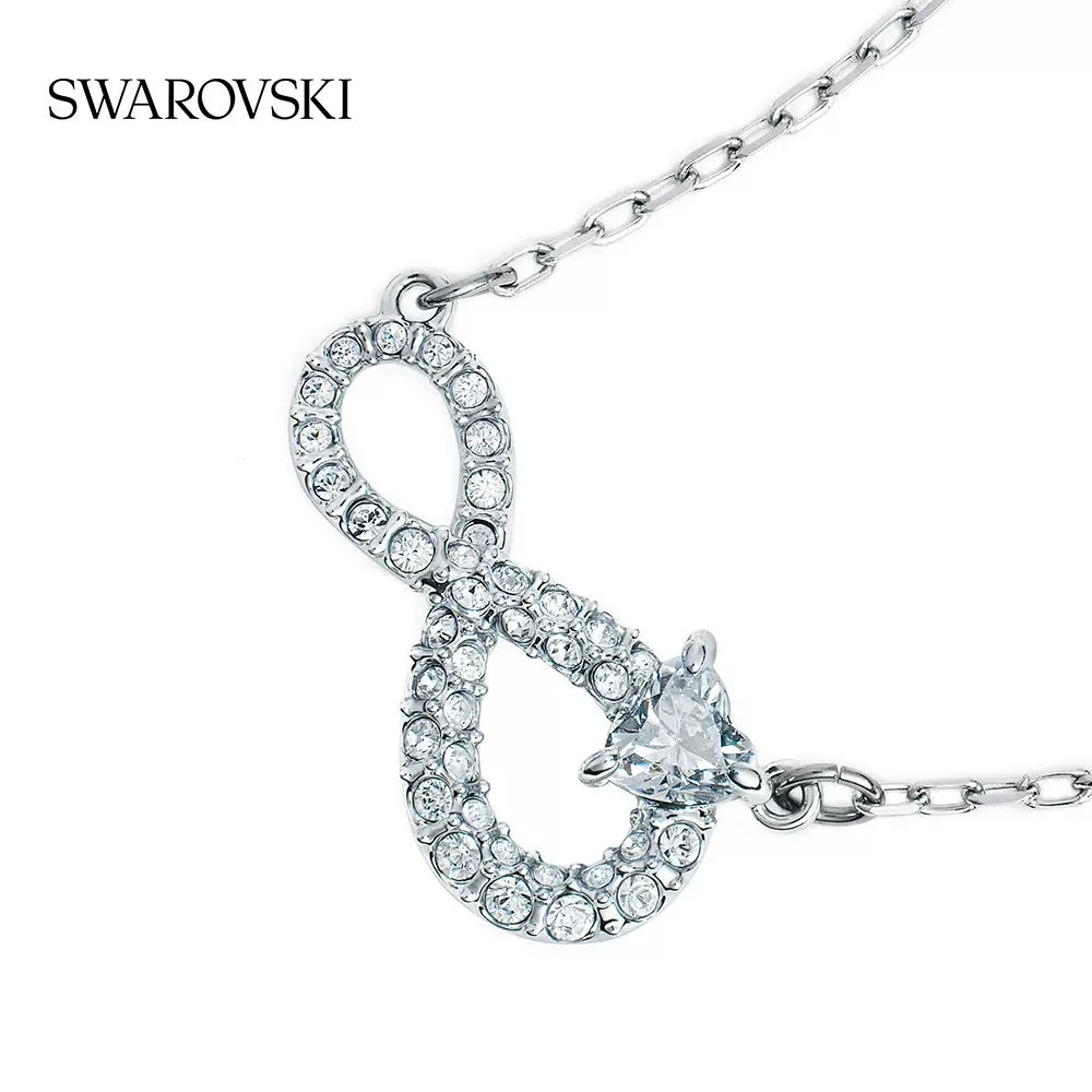 ♞Swarovski สร้อยคอ แท้ Infinity Endless Necklace สร้อยคอพร้อมจี้ผู้หญิง