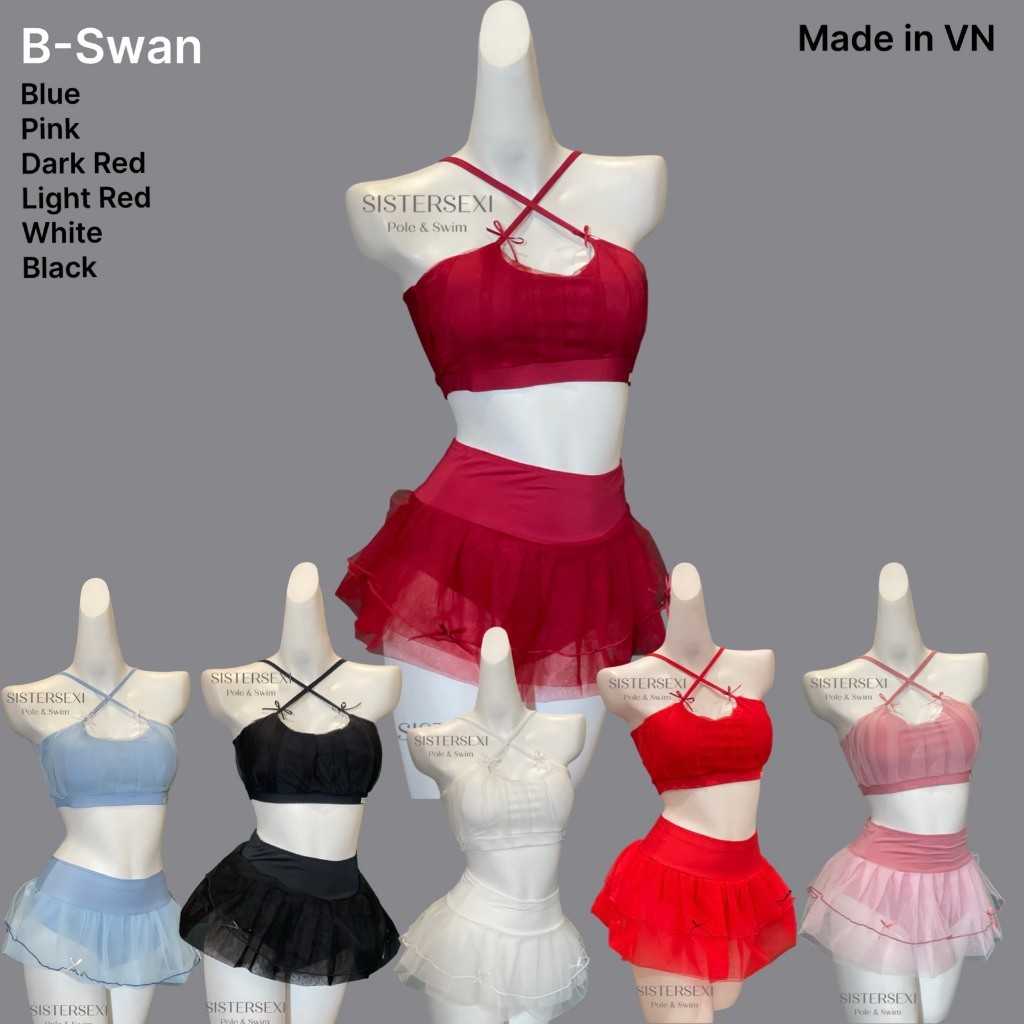 (Ready Stock) B-S11- บิกินี่, Polewear, Twerking SWAN - SISTER SEXI