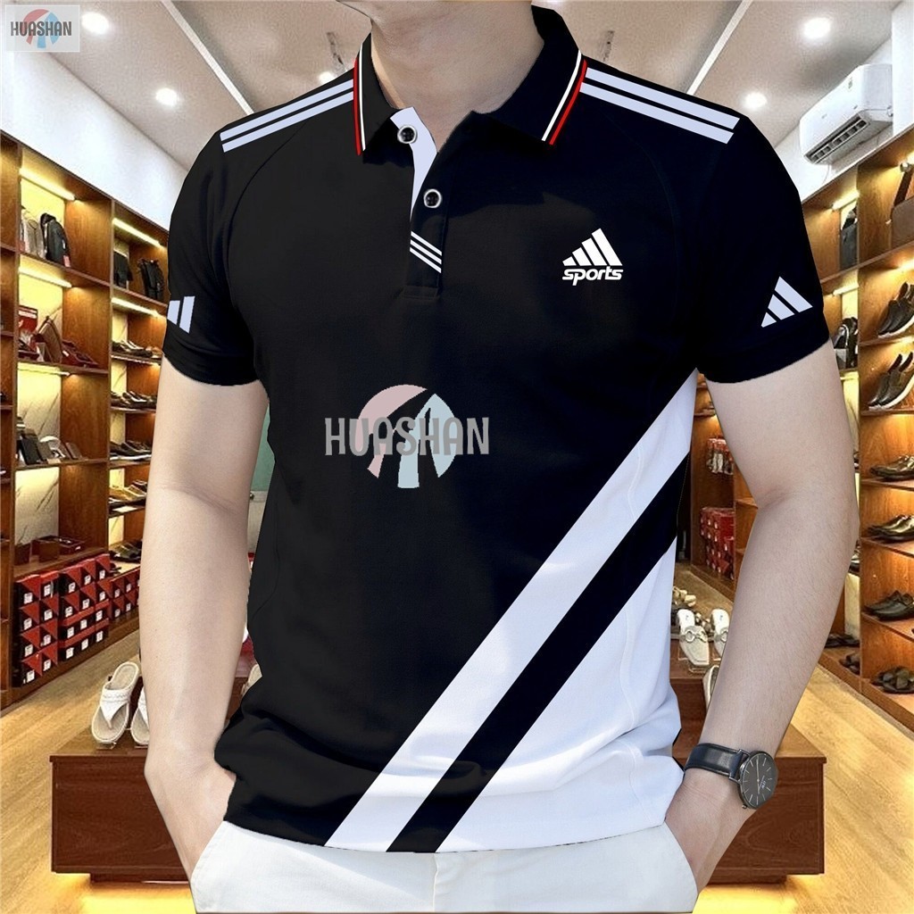 เสื้อโปโลผู้ชายรุ่นล่าสุดปี 2024 drifit เรียบง่าย unisex สปอร์ต แฟชั่นเกาหลี หลากสี - Q7506