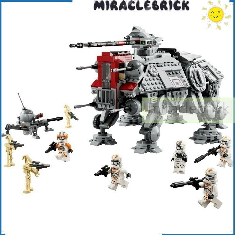 ของขวัญวันเด ็ กStar Wars 75337 AT-TE Walker 1000 +/PCSปริศนาประกอบบล ็ อกตัวต ่ อ DIY ผู ้ ใหญ ่ เ
