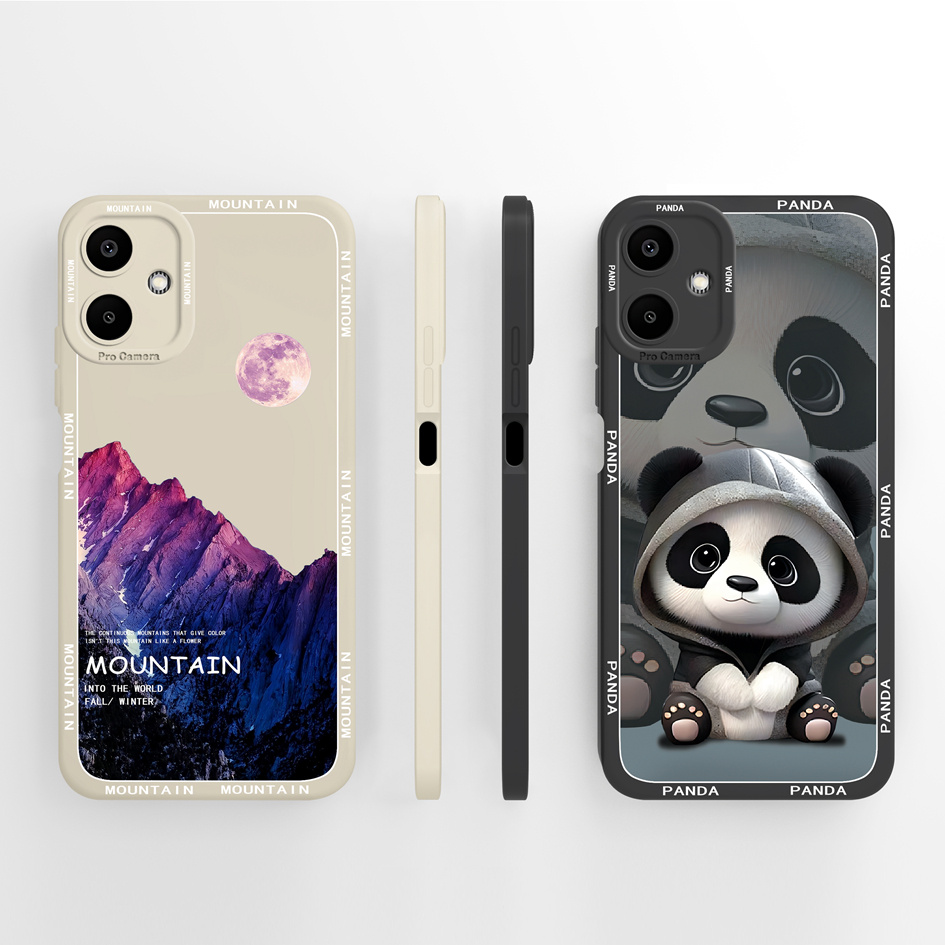 สําหรับ Samsung Galaxy A06 ปลอกน่ารัก Panda ป้องกันซิลิโคนปกหลังสําหรับ SamsungA06 GalaxyA06 06 กันชน Capa