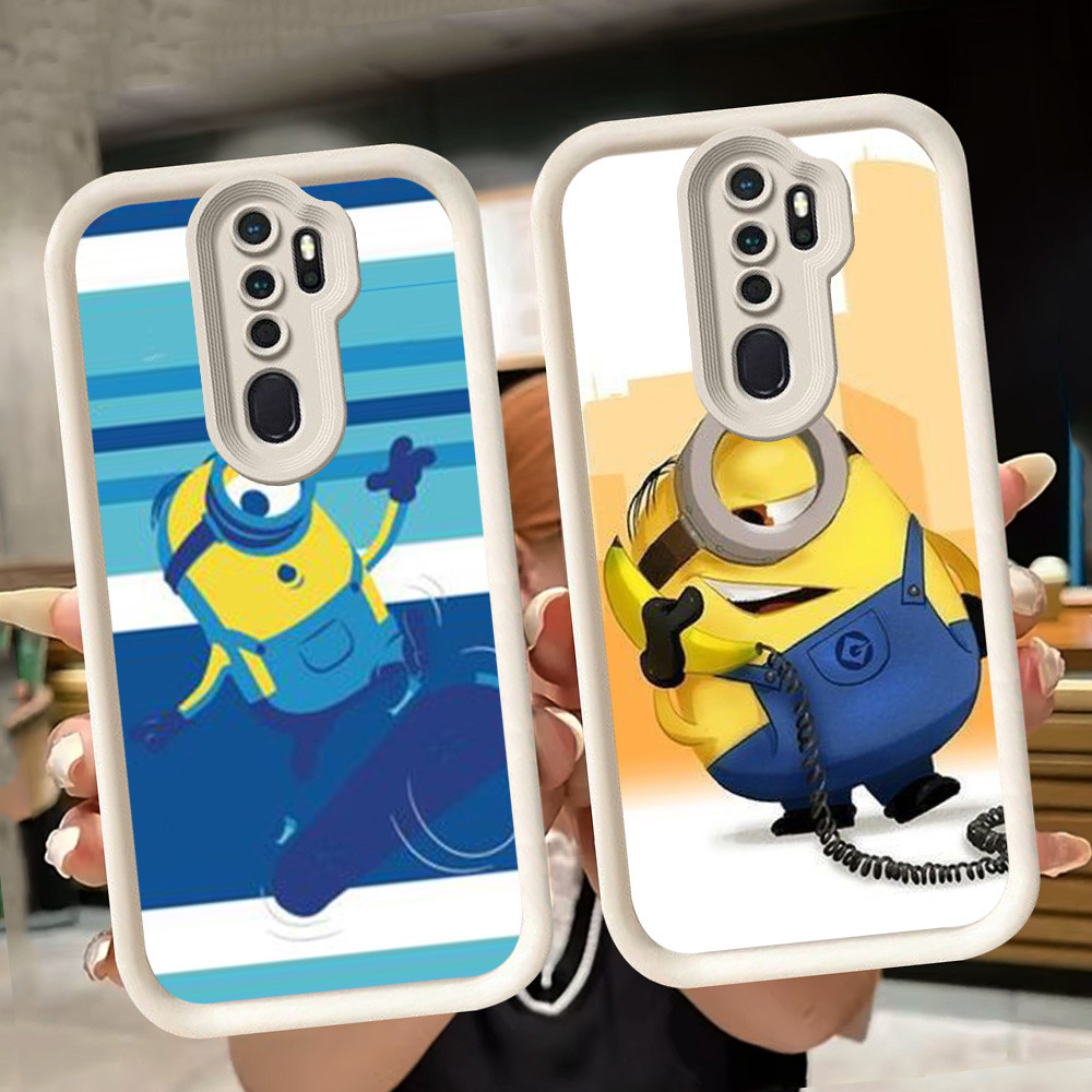 ปลอกอ่อนสําหรับ OPPO Reno A37 A39 A5 2F A9 2020 2Z F11 A83 Pro สีขาว Q22 Minion
