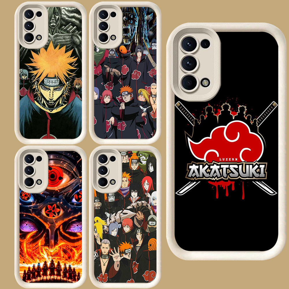 R64 AkatsukiปลอกสําหรับOPPO A94 A74 Reno 5 A92 A16 A16s A54S A95 A72 4 A55 A52 6 5Gสีขาว