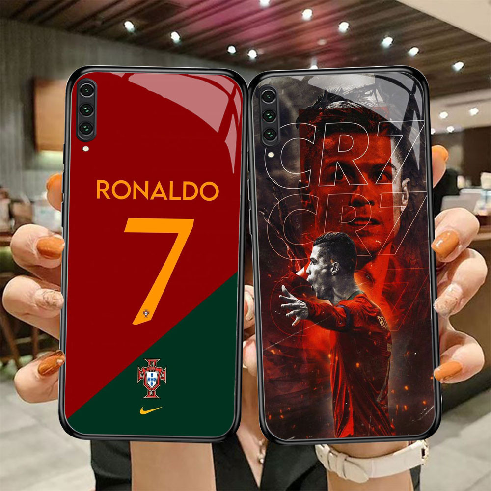 DF-33 CR7 Ronaldo TPU HD Glass Casing สําหรับ Samsung A50 A70S A70 A10 A02 A7 Note 10 Pro Plus