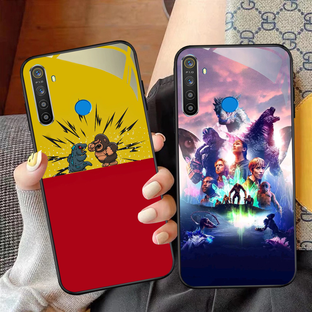 NC-34 Godzilla vs Kong Kaca Glass Case สําหรับ Realme 5 5i 5S 3 3i 6i 7 C65 Narzo 10A 20A Pro