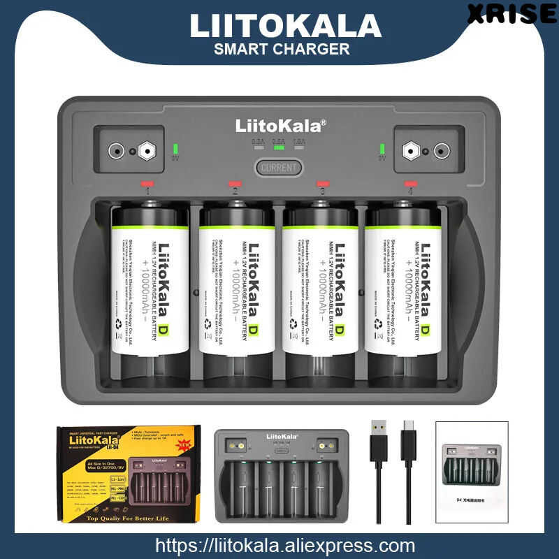 ❤ [Hot]Liitokala Lii-D4 9V 26650 18650 21700 18500 26700 16340 22650 AA AAA C SC D 3.7V 1.2V Li