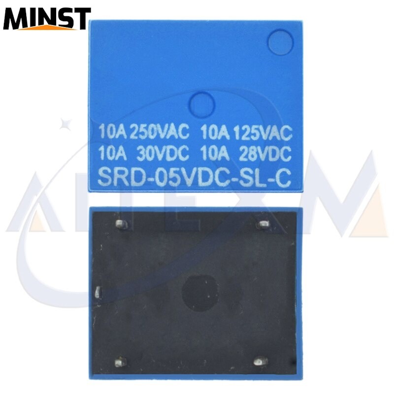 รีเลย์ SRD-5VDC-SL-C SRD-12VDC-SL 5V/12V รีเลย์ 5PINS รีเลย์ 10A 250/125 VAC 30/28 VDC สําหรับ Ardui