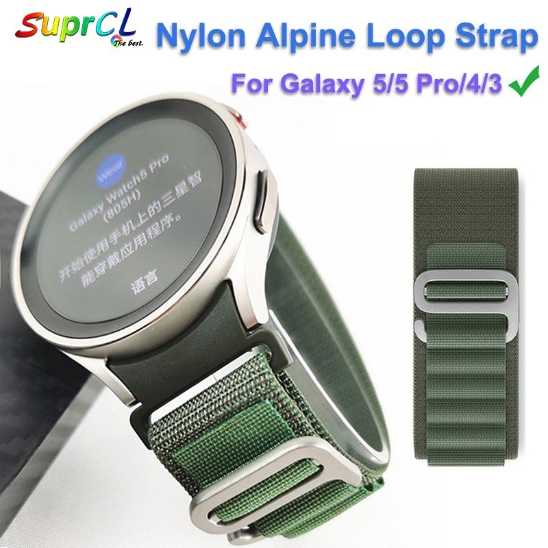 สายนาฬิกาข้อมือไนล่อน สําหรับ Samsung Watch 3 4 5 4 44 มม. 40 มม. Watch 5 Pro 45 มม. Galaxy Watch 4