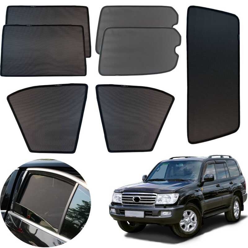 Xuming 7Pcs Car Magnetic Window Sunshade Curtain For Toyota Land Cruiser 100 Se 1997-2007 Lc100 Fj1