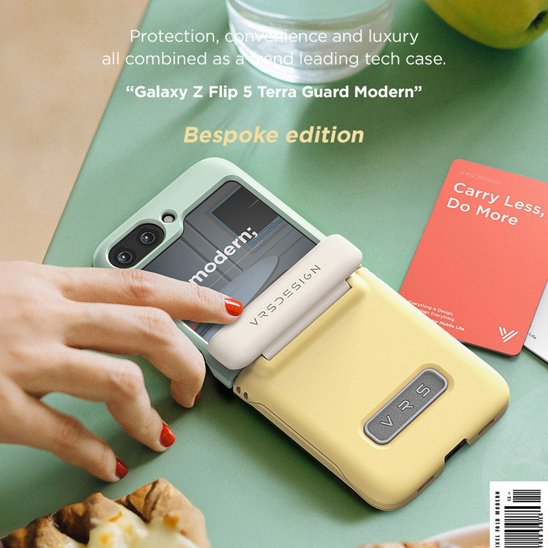 เกาหลี VRS เหมาะสําหรับ Samsung z flip5 เคสโทรศัพท ์ ins Creative Design Simple Contrast สี zflip 5
