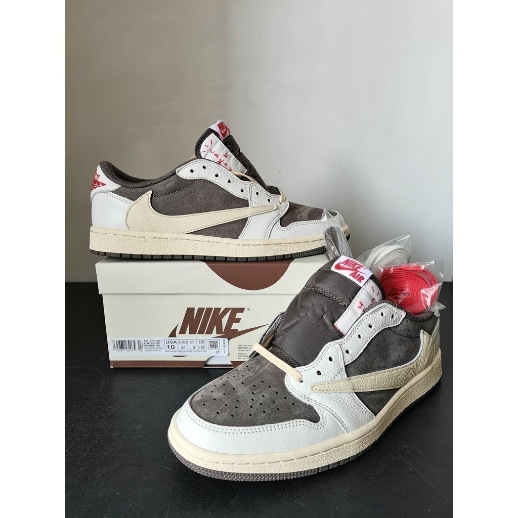 Ljrpowder top AJ lowtravis Scott Lee MochaDM7866-162 Mujerta36-45 รองเท้าผู้ชาย