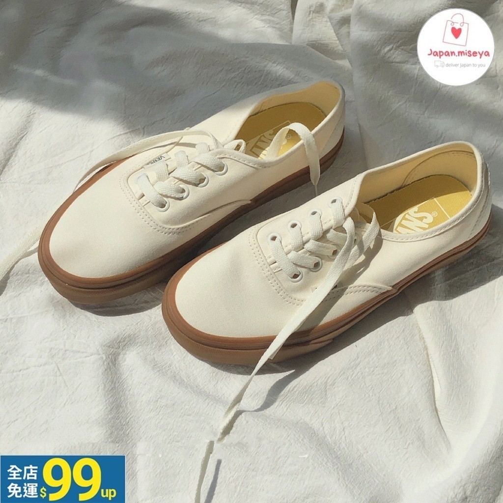 [ คลังสินค ้ าพร ้ อม ] Vans Authentic Beige Caramel Milk Tea Lazy Shoes Sole Women 's VN0A2Z5I18G