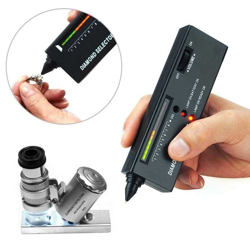 ❤ Jeweler Tool Kit : Portable Diamond Tester - 60X Illuminated Loupe