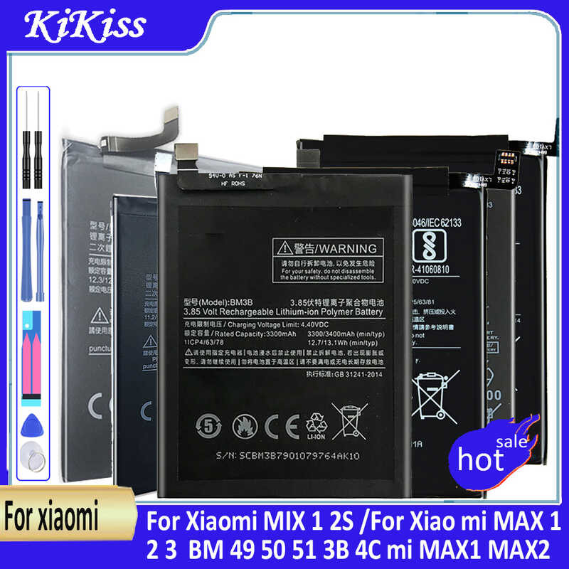 BM4C BM3B BM49 BM50 BM51 แบตเตอรี่สำหรับ Xiaomi MIX 2S / สำหรับ Xiaomi MAX 1 2 3 BM 49 50 51 3B Xiao