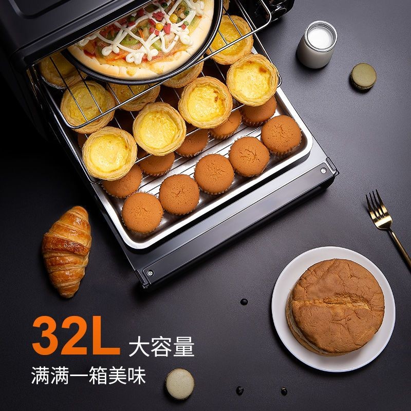 hot🔥การประกันคุณภาพ🔥 [32L+Four-turn Temperature Control+Gift Pack]Junpu Electric Oven Home Baking