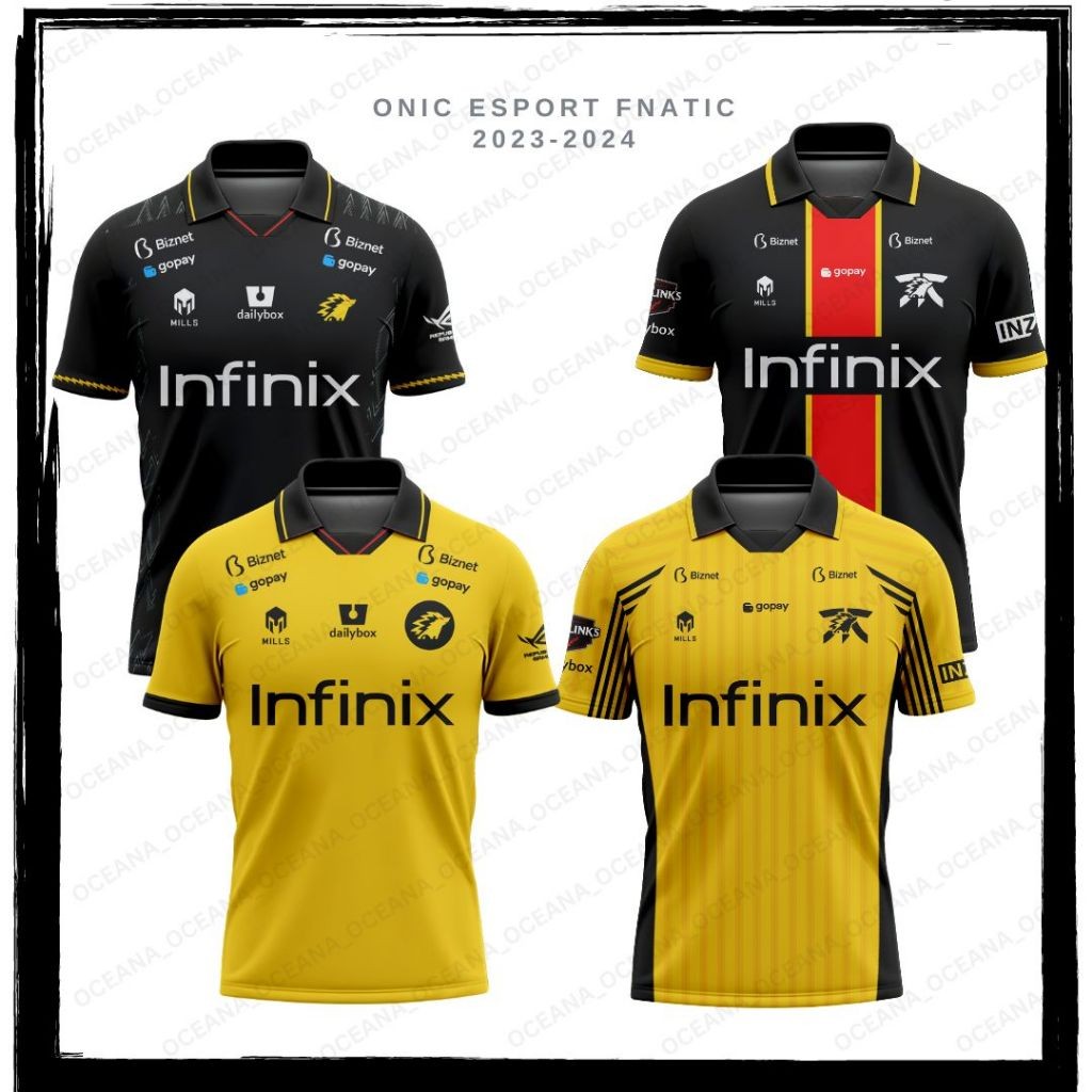 ใหม่ ONIC ESPORT 2025 และ FNATIC JERSEY ฟรี NICKNAME
