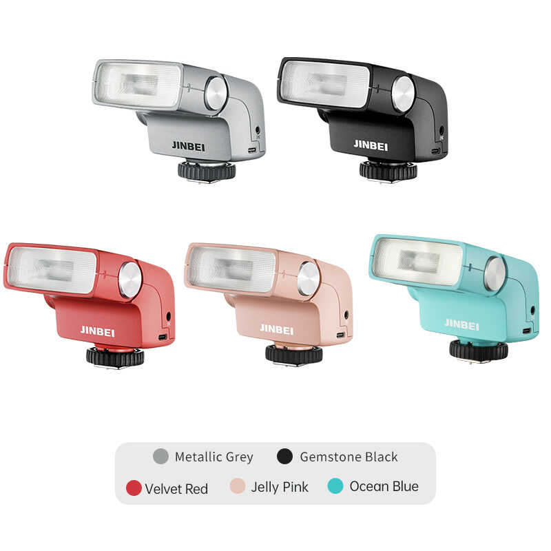 Δ Jinbei Hi-5 Retro Speedlite กล้องสีแฟลช Gn16 6000 ± 200K ระดับ 7 Canon Nikon