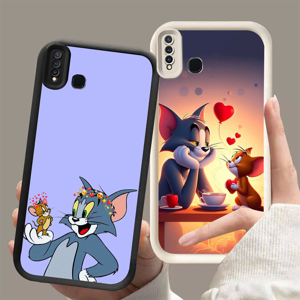 YZ-68Funny Tom และ Jerry Cool Casing สําหรับ VIVO Y17 V19 Y15 Y19 V15 Y12 Z1 Y30 Y50 Pro