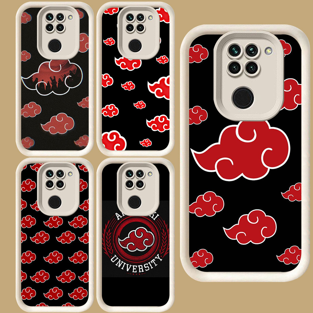 R87 เคสโลโก้แสงอุษาสําหรับ Xiaomi Redmi Note 9S 8 9 Pro Max สีขาว