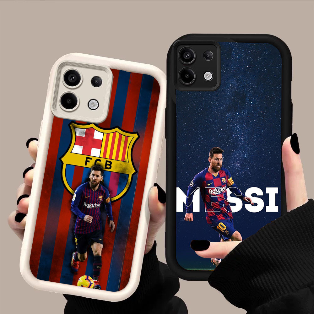 DF-87 Messi in Barcelona Club Luxury Soft Casing สําหรับ Infinix Note Zero 30 40 40S Pro Plus