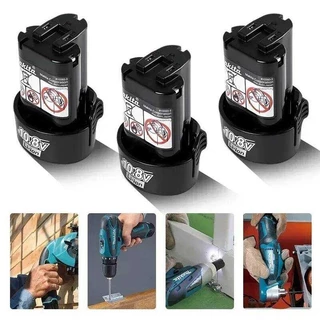 แบตเตอรี่แท้ 100% ชาร์จใหม่ได้ แบตเตอรี่ทดแทน 10.8v 12v BL1013 BL1020 BL1030 TD090D DF030D Makita p