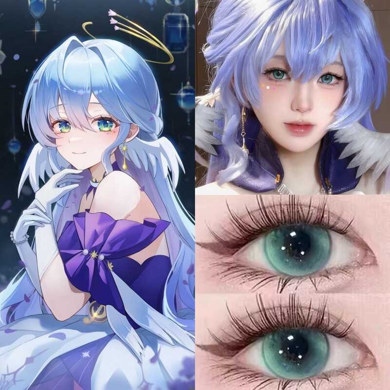 Chickbird cos cospla รายวันโยน 10 ชิ้น cospla ยุบ Star รถไฟสีเขียวการ์ตูนนิทรรศการคอนแทคเลนส์ CWT