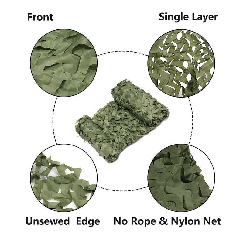 Sunshade Camouflage Sunscreen Mesh Sun Shelter Car ​Covers Net Shade Netting Camping Outdoor Fence
