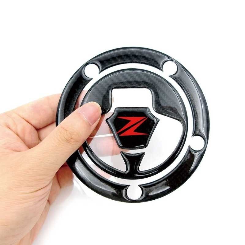 For Kawasaki Z250 Z750 Z800 Z1000 Z1000sx Motorcycle 3D Carbon Fiber Tank Gas Cap Pad Filler Cover