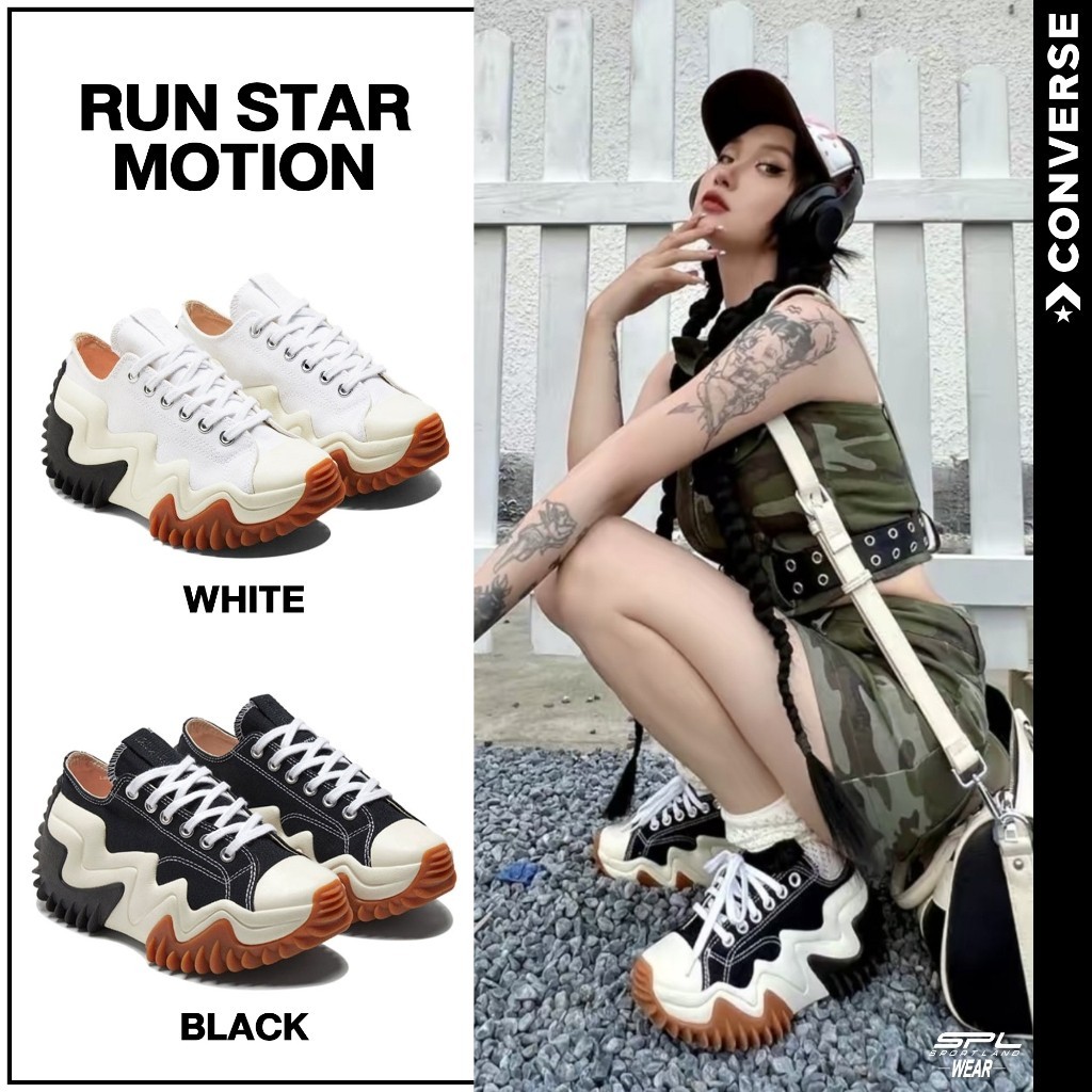 ฟิกเกอร์ Converse Collection คอนเวิร์ส รองเท้าผ้าใบ รองเท้าส้นหยัก CR UX Run Star Motion 172895CS2B