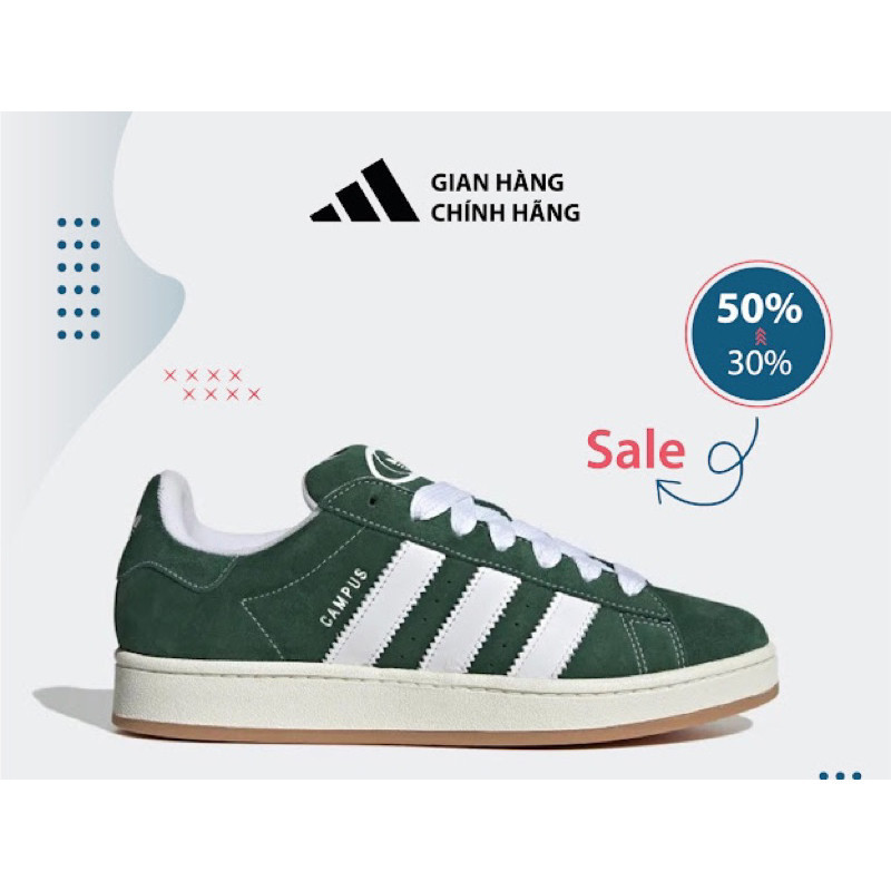 ฟิกเกอร์ [ ของแท ้ ] รองเท ้ า Adidas CAMPUS 00S สีเขียวเข ้ ม'H03472'