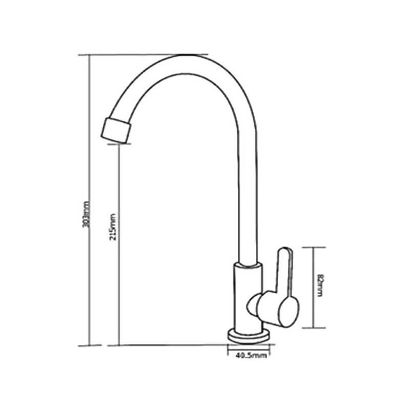 RASLAND ก๊อกซิงค์เดี่ยวเคาน์เตอร์ 3046655
