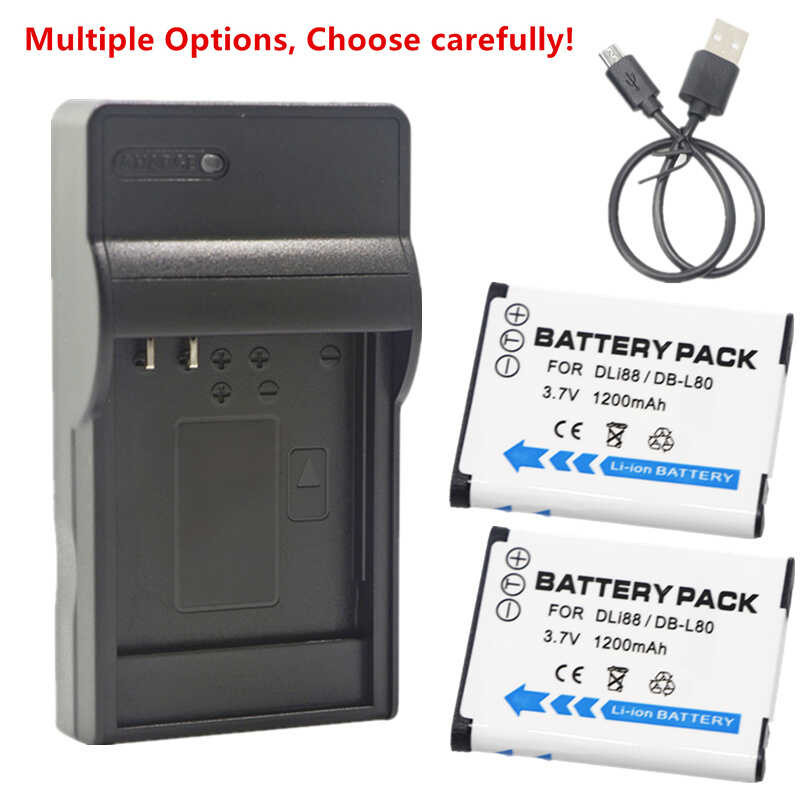 DB-L80 a Battery or Charger For Sanyo Xacti DMX-CA100 CG11 CG110 CG100 GS1 GH1 DSC-X1200 X1250 X1