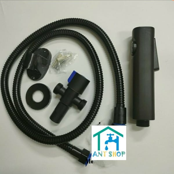 Hitam Package jet shower 7BL & stop Faucet T Black Minimalist 52BL/F9A
