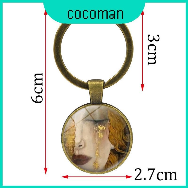 Gustav Klimt Distinctive Crying ผู้หญิงพวงกุญแจ Timeless Zinc Alloy Key Creative แหวนของขวัญ
