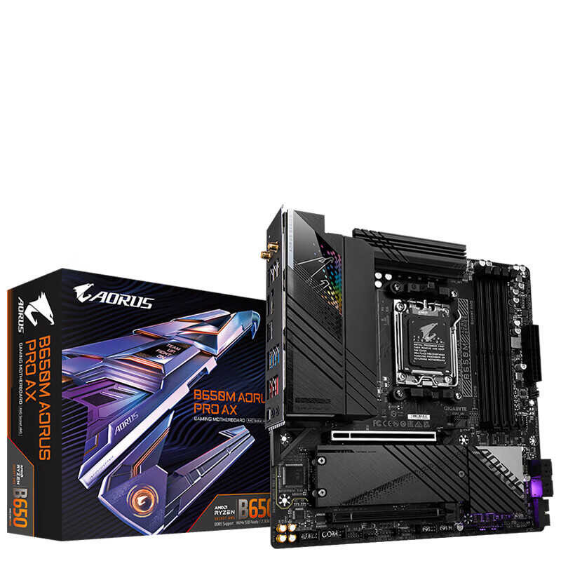 Gigabyte B650M AORUS PRO AX D5 เมนบอร์ดเหมาะสําหรับ CPU 7500F/7600X/7700/7900X