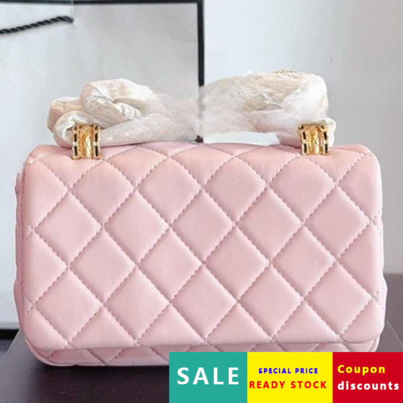 สินค้าสําเนาแบรนด์#g菱格鏈條口蓋包包2024新款單肩包斜挎包女包Z797連帶包水桶包手提包側背包精品手提包男生包包皮夾包精品託